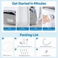 thumbnail image 4 of Bigleap Portable Washing Machine 7.7 lbs, Full-Automatic Compact Washer, 10 Cycles LED Display for Apartments, Dorms, RV, White, 4 of 6