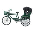 thumbnail image 1 of Modèle de Rickshaw à 3 Roues, Modèle de Rickshaw Style Mignon Décoratif Intéressant pour la Maison Noir,Vert, 1 of 8