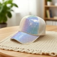 thumbnail image 2 of Puntoco Glitter Sequin Baseball Cap Hat Adjustable Mesh Caps Baseball Party Hat for Women, 2 of 6