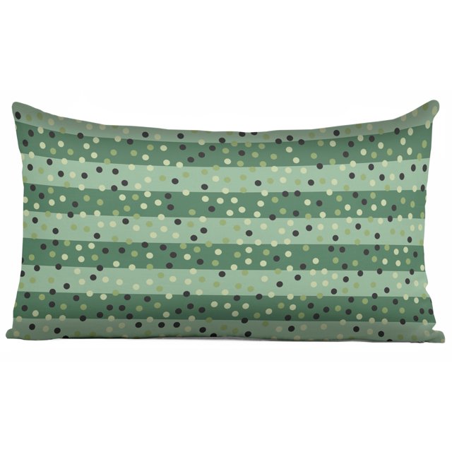 Vargottam Luxe, Imprimé Vert Menthe 3 Housses de Coussin Décoratives - 24x12 Pouces