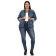 thumbnail image 4 of White Mark Women's Plus Size Classic Denim Jacket, 4 of 5