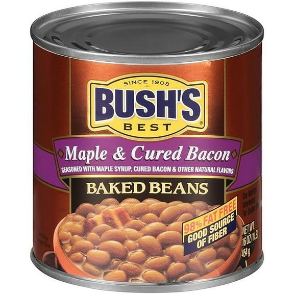 Bush's Best Maple Cured Bacon Baked Beans, 1 lb ( Pack of 2 )