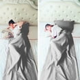 thumbnail image 2 of Sheet Sleeping Bag with Pocket Carry Bag Camping Portable Storage Grey, 2 of 8