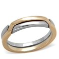 thumbnail image 1 of Bague Bicolore en Acier Inoxydable IP Rose Sans Stone in No Stone - Taille 9, 1 of 1
