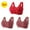 F_ Red, variant on 3PC Daisy Bras for Older Women, Breathable Front Close Button Cotton Bras, Full Support Wide Back No Underwire Bra Red 10