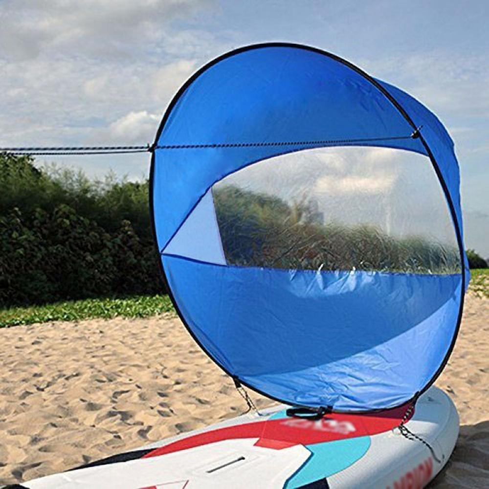 42 inch PVC Downwind Wind Paddle Instant Popup Board Sail Kayak Accessories blue 