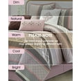 thumbnail image 7 of Lanco Geometric Blush Comforter Set King Size , 7 Piece Jacquard Bedding Set , Ultra-soft, 7 of 7