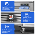 thumbnail image 3 of Coolski 54’’ Commercial Refrigerator with 8 Shelves, Stainless Steel Reach-in Refrigerators, 49 Cu.ft Large Capacity ETL NSF Certified, 3 of 8