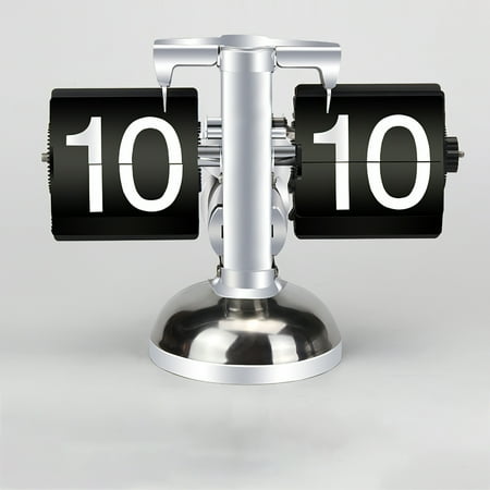 Digital Flipping Clock Table Clock Battery Powered Adjustable Quiet ...