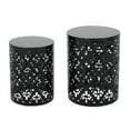 thumbnail image 2 of Metal S/2 End Table,Black Iron Garden Outdoor Patio Outdoor Tables, 2 of 11