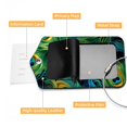 thumbnail image 4 of Square PU Leather Luggage Tags, 2 Pack, with Privacy Cover and Stainless Steel Ring - Suitable for Travel, Backpack, Handbag - Bag Tags, Handbag Tags Peacock Feather, 4 of 7