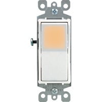 Leviton Rocker Switch 30940 - Illuminated, Single Pole, 15A - White