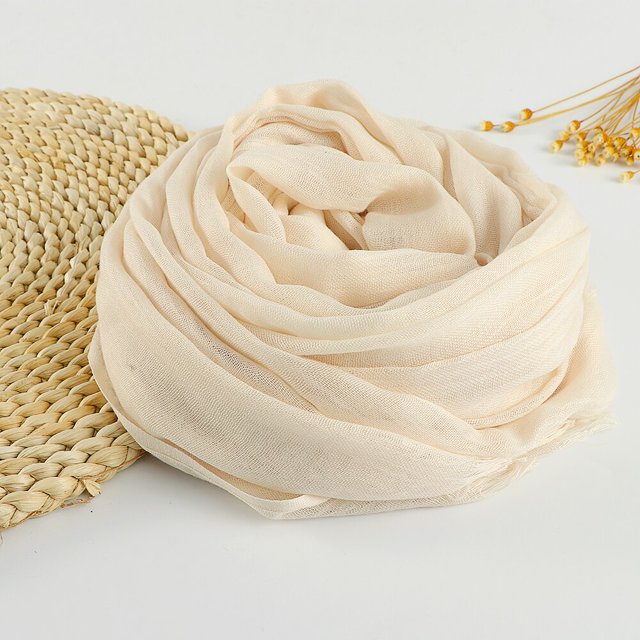 Bufanda de algodón de lino suave, chales grandes musulmanes, Hijab liso, diadema de alta calidad, bufandas largas de 190x100cm, 1 ud. Al por menor Fivean unisex