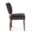 thumbnail image 3 of World Interiors Portia 20" Velvet Side Chairs in Dark Gray (Set of 2), 3 of 4
