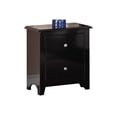 thumbnail image 2 of Nightstand with 2 Drawers Storage, Black, 2 of 5
