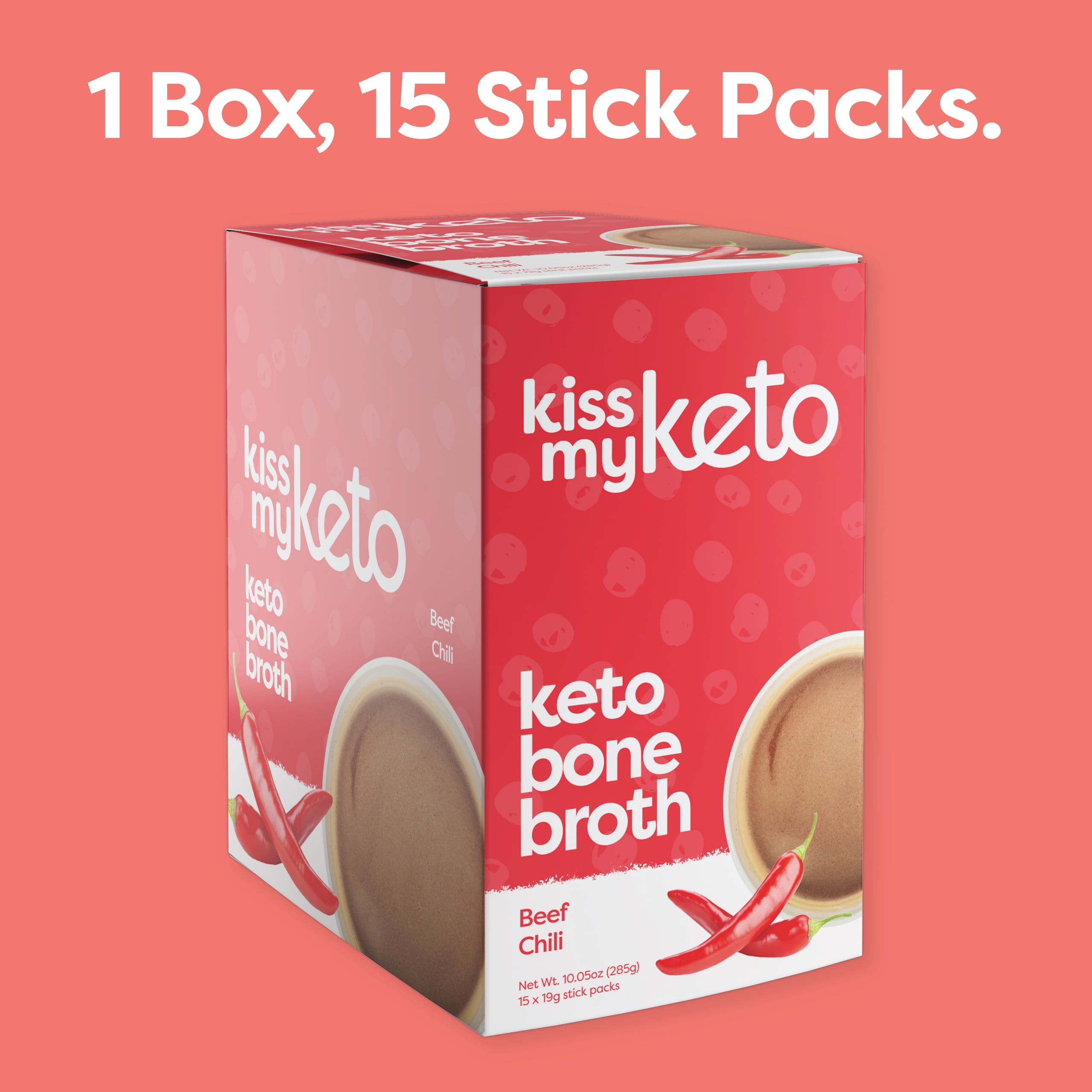 Buy Kiss My Keto Instant Bone Broth Powder Travel Sachets — Beef Chilli