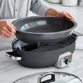 thumbnail image 6 of GreenPan Elite 5.5QT Electric Oval Skillet, Toxin-Free Ceramic Nonstick, Graphite, 6 of 8
