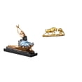 thumbnail image 1 of Estatua de bailarina de ballet, adorno de escritorio de resina, figura de bailarina, escultura de toro, colecciones, artesanía artística, adecuada par, 1 of 8