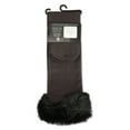 thumbnail image 5 of MeMoi Women's Plush Lined Furry Fleece Knee High Socks - Womens - Female, One Size, Dark Gray, 5 of 5