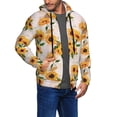 thumbnail image 2 of Honeii Sunflower 5 Print Hoodies for Men, Pullover & Full Zip, Breathable Zip up Hoodie, Sweatshirt-3X-Large, 2 of 5