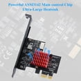 thumbnail image 6 of MZHOU PCIe USB Card, PCI-E 1X to USB3.1 A-Key Gen2 Front Type-C Expansion Card,10Gbps Type-E Internal Front Panel Connector Riser Card,PCI Express 3.0 X1 Adapter for Desktop PCs (ASM3142), 6 of 7