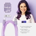 thumbnail image 4 of Liquipel Powertek Velvet Type-C Fast Charger Cable, 6ft USB-C for Galaxy, Note, Tab, MacBook - Purple, 4 of 7