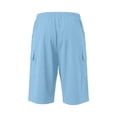 thumbnail image 4 of FhsagQ Male Cargo Short Pants for Men with Slanted Front Pockets and Backless Design for Utility Workwear Sky Blue Size S, 4 of 8