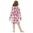 thumbnail image 4 of FORMRS Niños Bathrobe Unisex Hooded Robe Soft Plush Pajamas Sleepwear, Size 4-6T, Cartoon Strawberry, 4 of 7