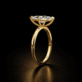 thumbnail image 4 of Diiro Marquise Cut Moissanite Engagement Ring for Women, Vermeil Yellow Gold Solitaire Ring, Classic Look 4 Prong Wedding Ring, Promise Ring, Minimalist Bridal Jewelry, 4 of 8