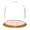 Oak Veneer Base, variant on Plymor 11.75" x 12" Glass Display Dome Cloche (Oak Wood Base)