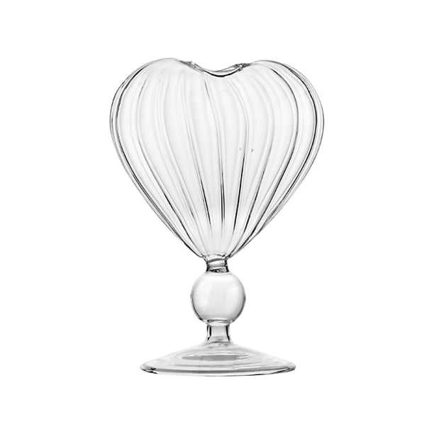 Copa de cóctel creativa en forma de corazón, novedosa copa de vino y champán, copa de vidrio transparente para decoración de bodas, fiestas en casa y como idea de regalo.