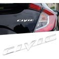 thumbnail image 1 of Car 3D Rear Tail Letter Emblem Replacement for Civic,Car Badge Decals Logo Trunk Decoration Emblem Modification Fit Civic 2006-2011 Accessories(Silver), 1 of 4