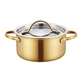 thumbnail image 4 of DOLITY Hotpot Cuisine Batterie de Cuisine Fruits de Mer Marmite Ramyun Cuiseur pour Cari Pâtes Ragoût Or, 4 of 9