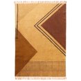 thumbnail image 1 of Casavani Hand Woven Rectangle Rug Boho Print Brown Natural Cotton Kilim 2.6x10 feet, 1 of 5