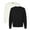 Black+Vintage White 2 Pack, variant on BELLA + CANVAS Unisex Heavyweight Garment-Dyed Long Sleeve Crewneck T-Shirts (Black , M)