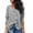 Grey, variant on Women Casual Top Long Sleeve V Neck Solid Color Top Long Women T Shirt M