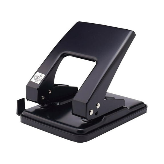 Dual Hole Puncher with Ruler, Effortless 6mm Holes for Up to 40 A4 Sheets, Convenient Paper Punch for Office and Craft Projects