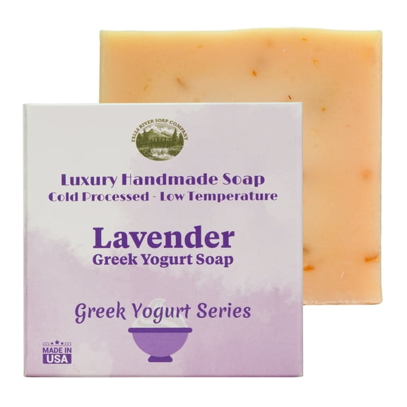Falls River Soap Greek Yogurt Soap Bar, Luxury and Handmade, Gluten and Cruelty Free - Lavender, 5 Oz