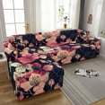 thumbnail image 6 of L Shape Sofa Cover Floral Print Elastic Combination Couch Covers Stretch Slipcovers Furniture Protector For Living Room, 6 of 6