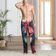 thumbnail image 2 of Fotbe Red Flame Wolf Head Pantalones de Pijama para Hombre, Pantalones de Dormir, Pantalones de Casa con Cintura Ajustable y Bolsillos-X-Large, 2 of 6