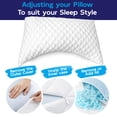 thumbnail image 5 of COOKEY Cooling Curved Pillows Queen Size Set of 2–Adjustable Shredded Memory Foam Side Sleeper Pillow for Neck & Shoulder Pain Relief,20"x30", 5 of 10