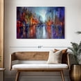 thumbnail image 3 of Elephant Stock City On The River Ii Wall Art - Horizontal Canvas Wall Art - Living Room Wall Decor - Abstract Canvas - Blue And Red Decor By Annette Schmucker - 48" x 32", 3 of 8