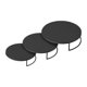 thumbnail image 1 of Soporte para tartas de 3 piezas, platos de postre, base estable, mesa moderna de acción Negro, 1 of 9