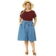 thumbnail image 3 of Women's Plus Size Tops Lace Panel Elegant Work Short Sleeve Top Wine Red 3X, 3 of 7