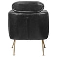 thumbnail image 2 of Bowery Hill Faux Leather Upholstery Accent Chair in Dark Gray, 2 of 7