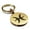 Gold, variant on Stainless Steel Pisces Zodiac Sign (Two Fishes) Round Medallion Keychain Circle Ring