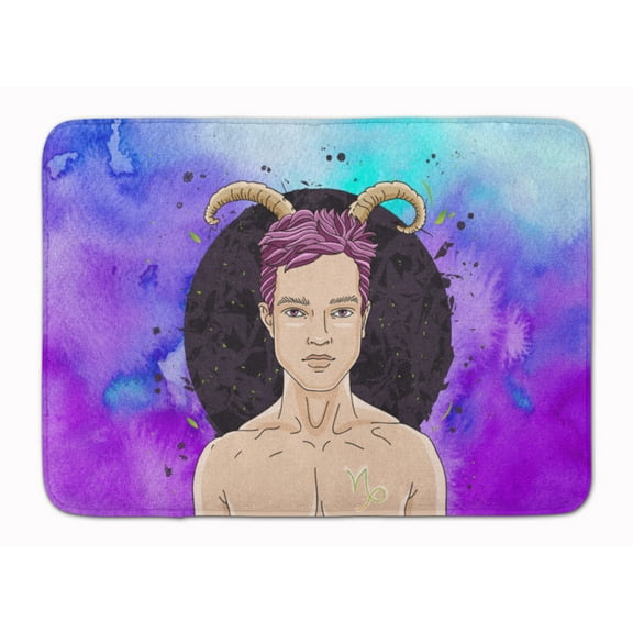 Capricorn Zodiac Sign Machine Washable Memory Foam Mat