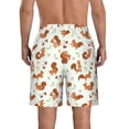 thumbnail image 3 of Kdxio Squirrel Playing Pattern Mens Casual Shorts - Drawstring Summer Beach Sports Shorts for Men, 3 of 9