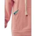 thumbnail image 4 of A2Y Women's Relax Fit Kangaroo Phone Pockets Hoodie Sweatshirts Dusty Rose L, 4 of 5