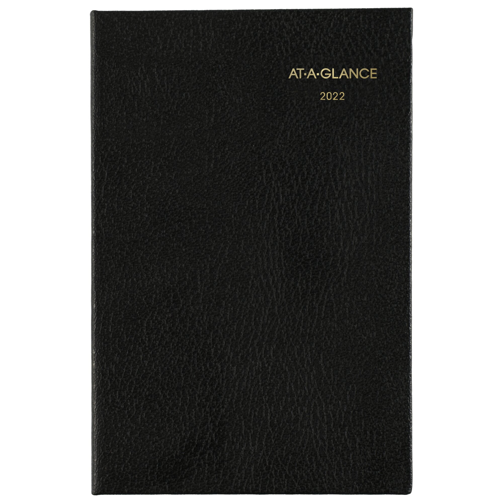 AT-A-GLANCE Fine Diary Weekly Monthly Diary, 2 3/4' x 4 1/4', Black, January 2022 to December 2022 - 72010522